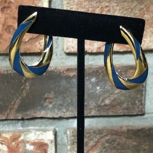 Vintage Navy/Gold Earrings.